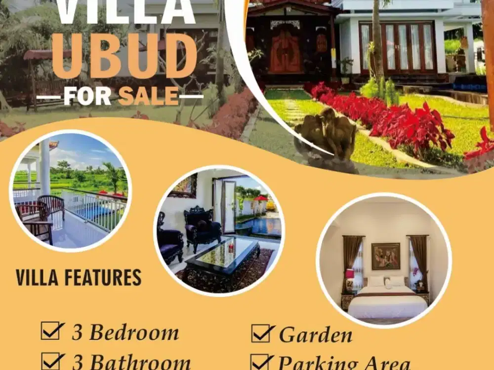 Villa Modern di Kawasan Pejeng Ubud With Amazing Rice Field View