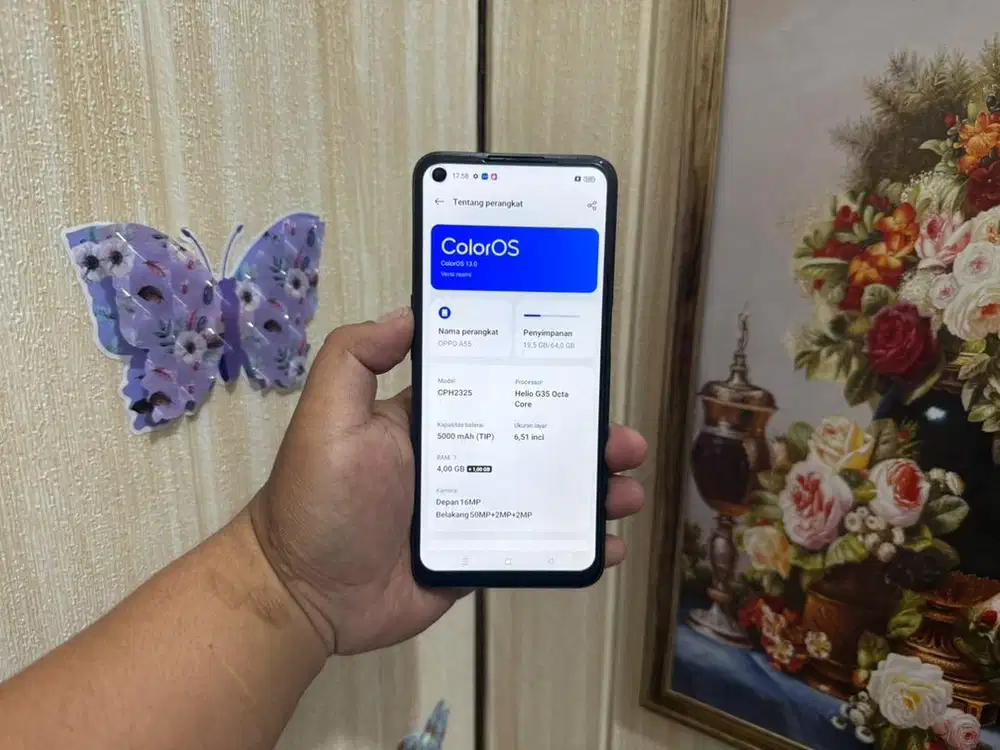 Oppo a55 4/64gb batangan mulus