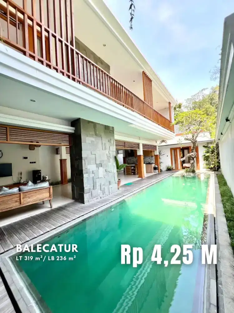 Dijual Villa Tropis dengan Kolam Renang Pribadi di Balecatur