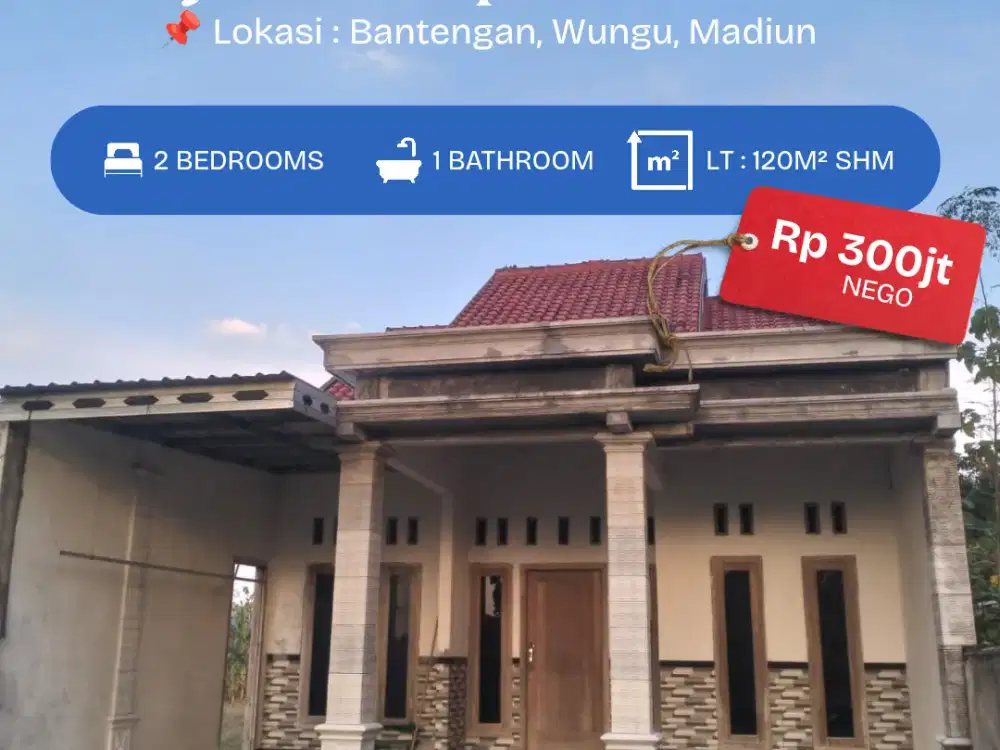 Dijual Cepat Rumah di Bantengan Madiun