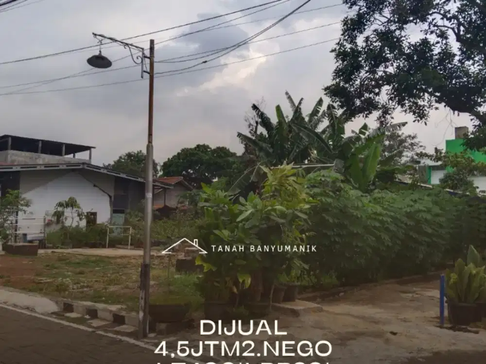 tanah strategis banyumanik, jl sukun dekat  ada srondol