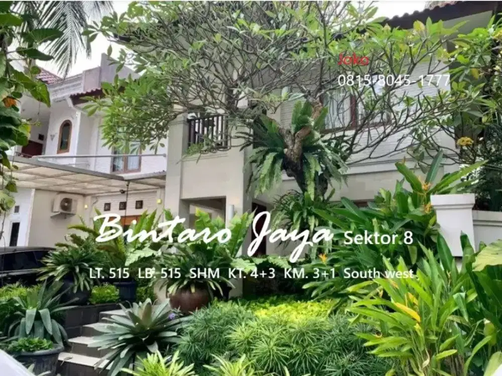 Villa Bali Resort House with Pool at Bintaro Jaya Sektor 8, Tangsel