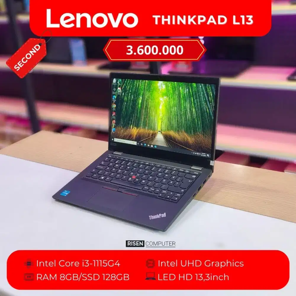 LENOVO THINKPAD L13 Intel Core I3-1115G4 HD 13.3inch RAM 8GB SSD 256GB