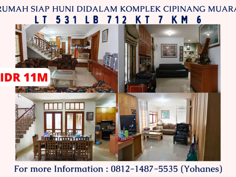 Rumah siap huni didalam komplek Cipinang Muara