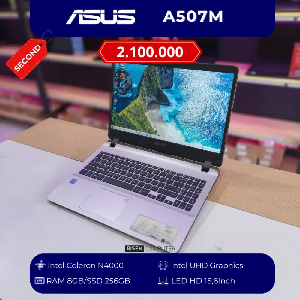 ASUS A507M Intel Celeron N4000 HD 15.6inch RAM 8GB SSD 256GB Notebook