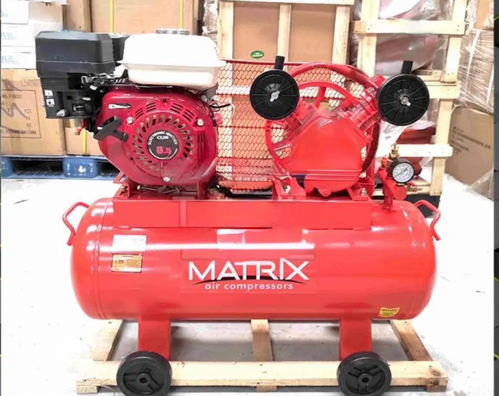 Kompresor Angin matrix 1/2 HP 2 piston dengan tabung 60 liter fullset
