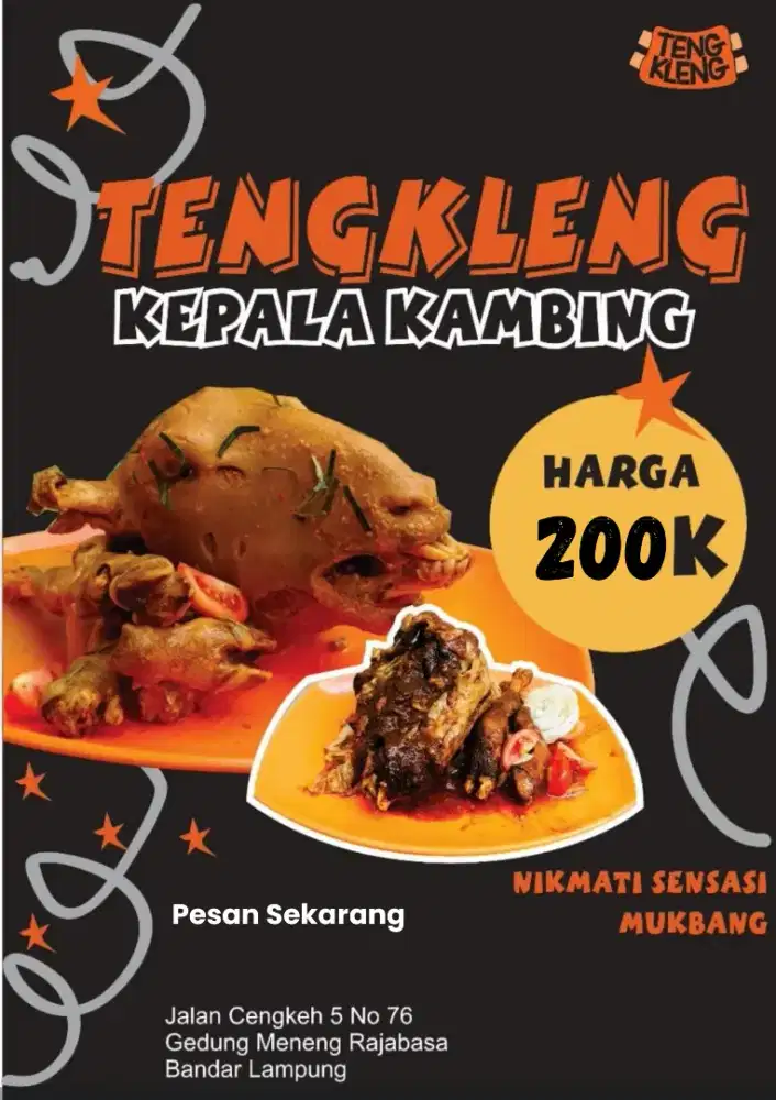 Tengkleng kepala dan kambing guling