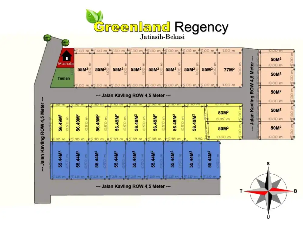 Tanah Kavling Siap Bangun dalam Cluster Eksklusif Jatiasih, Lingkungan Nyaman dan Asri