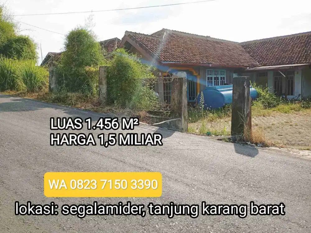 rumah luas 1,456 m2 segalamider tanjung karang barat