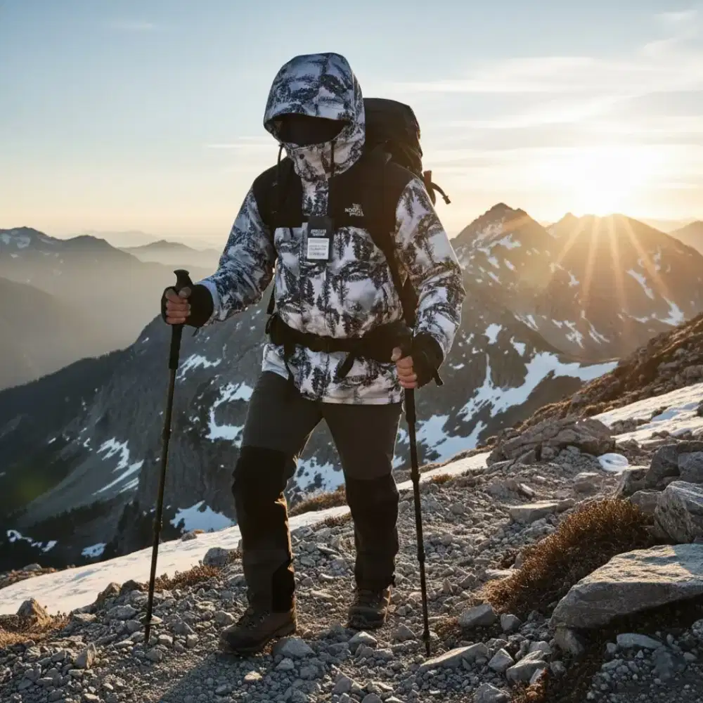 Jaket Gorpcore TNF Outdoor AOP Printed Size L Quality PREMIUM