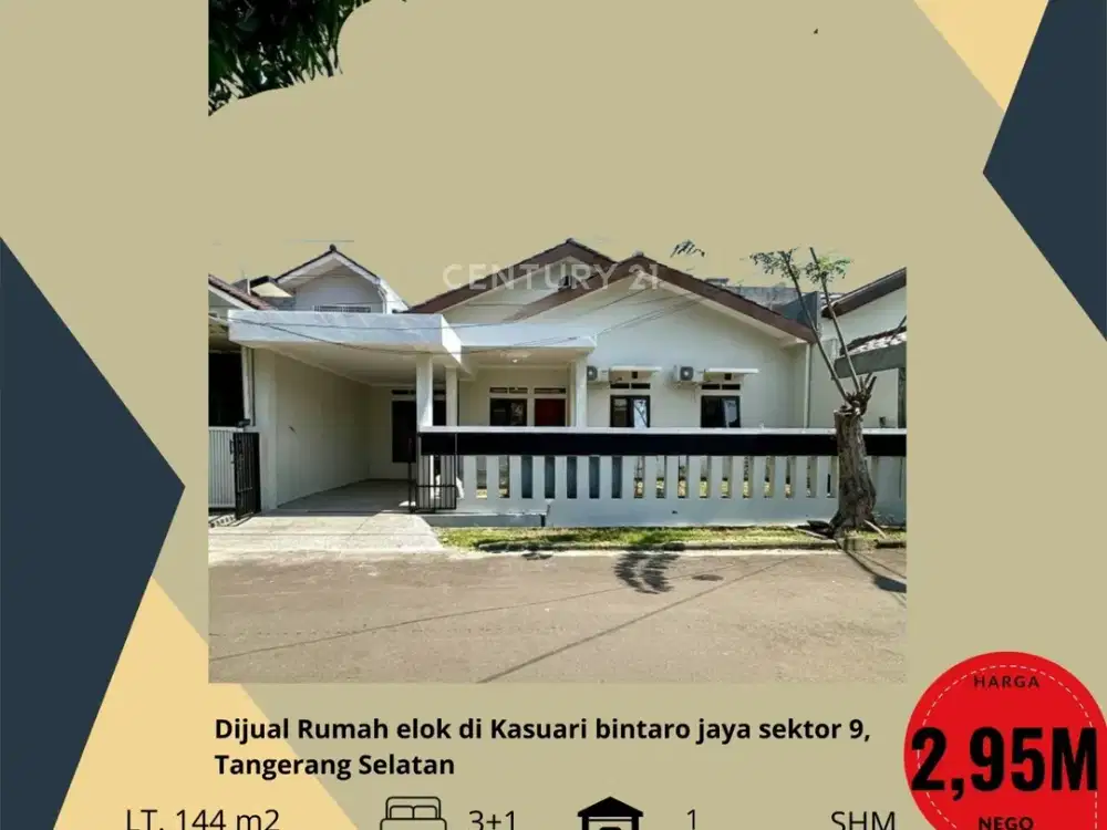 Rumah Elok Di Kasuari Bintaro Jaya Sektor 9 Tangerang Selatan