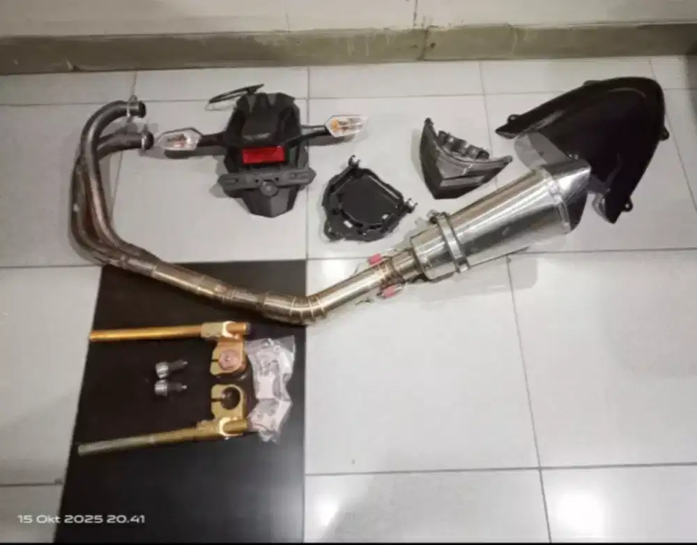 Knalpot ninja 250 racing karbon + bonus aksesoris ex motor ninja 250fi