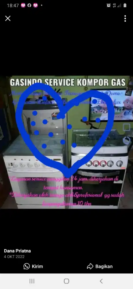 LAYANAN JASA SERVICE KOMPOR DAN MSN CUCI