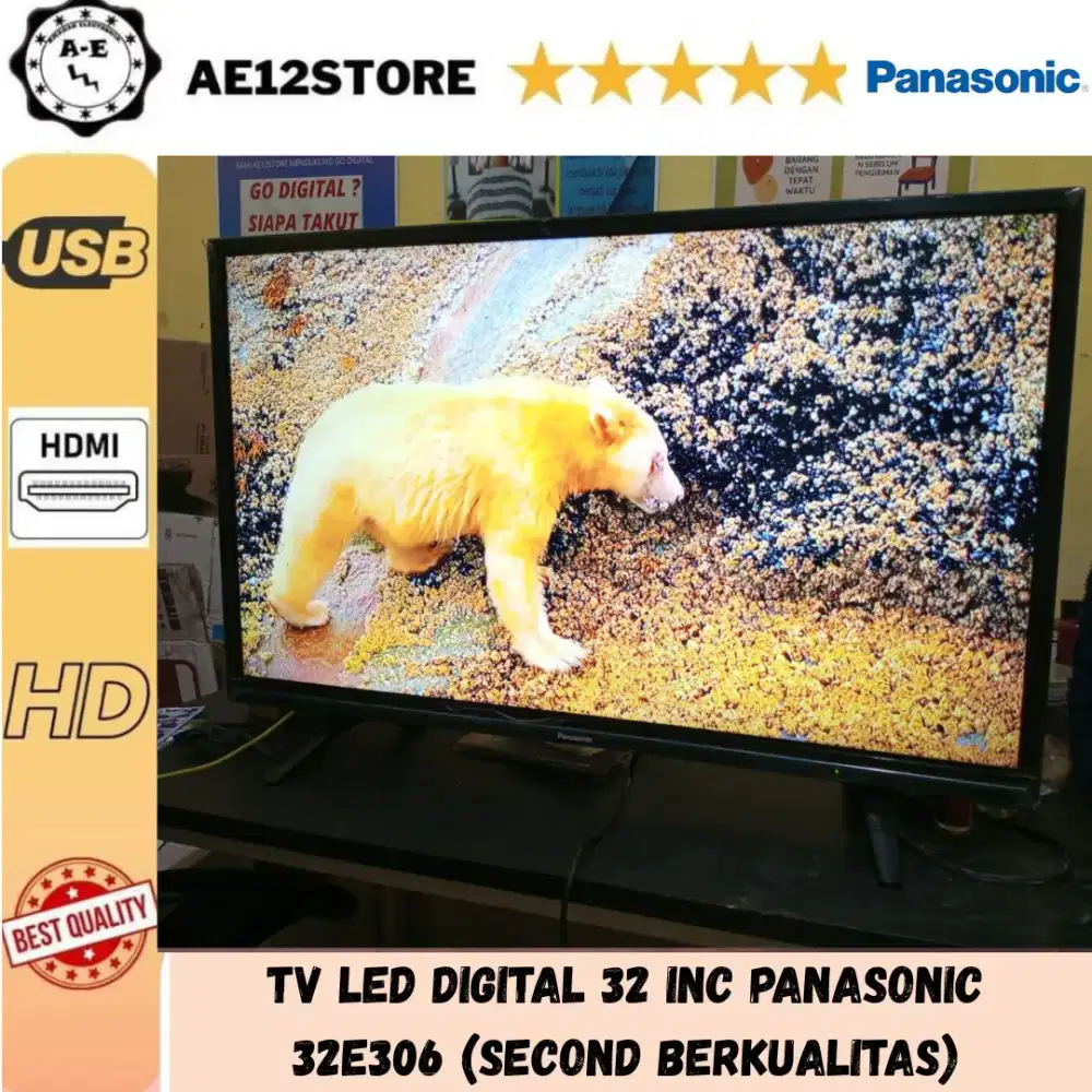 tv led size 32 inc panasonic second berkualitas murah