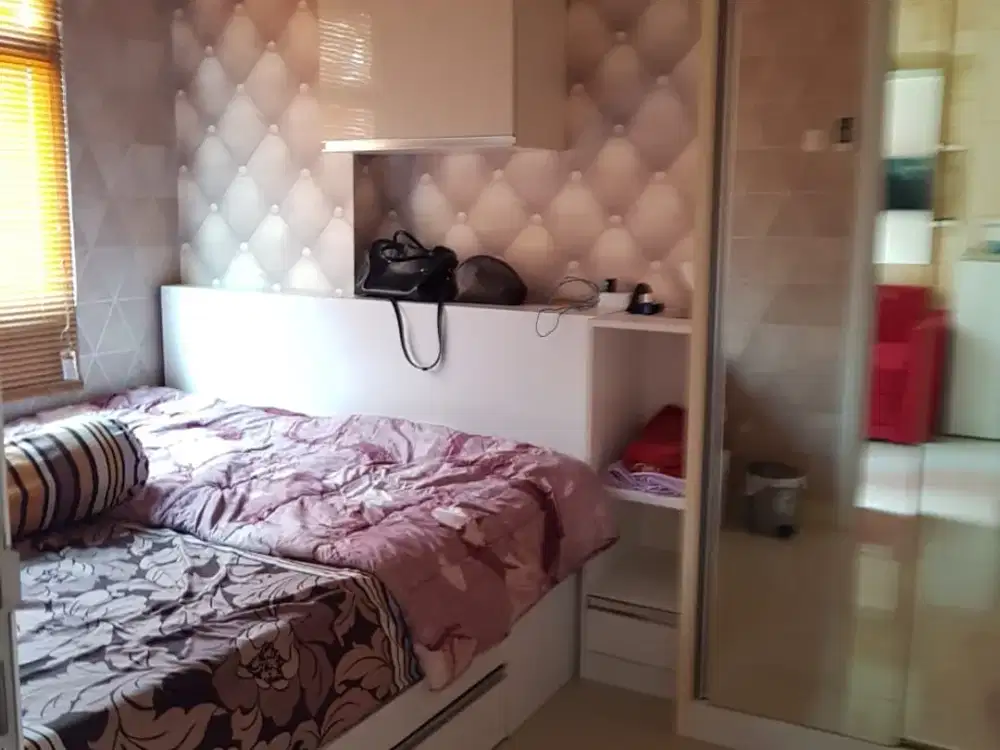 The green pramuka city 2 kamar furnish lengkap sewa 6 bulan mall