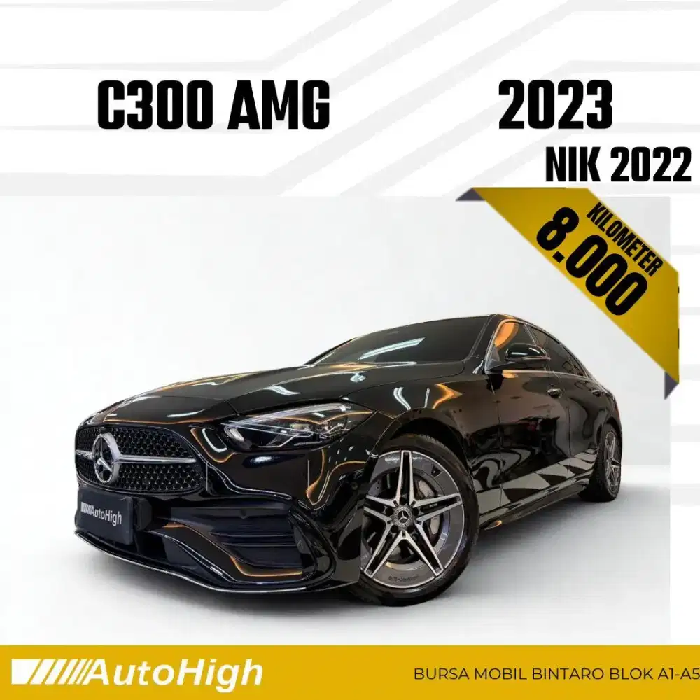 DP10% [Km8.000] C300 AMG 2022 Black Reg 2023 #AUTOHIGH