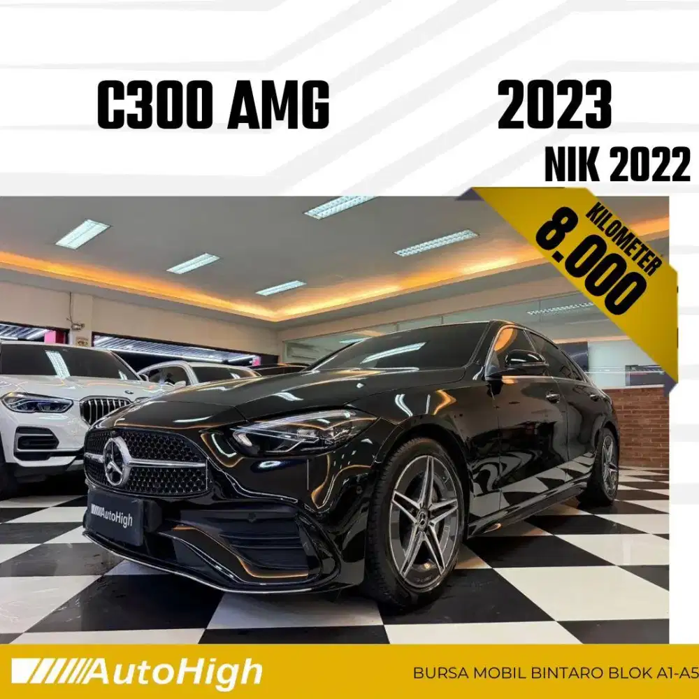 DP10% [Km8.000] C300 AMG 2022 Black Reg 2024 #AUTOHIGH