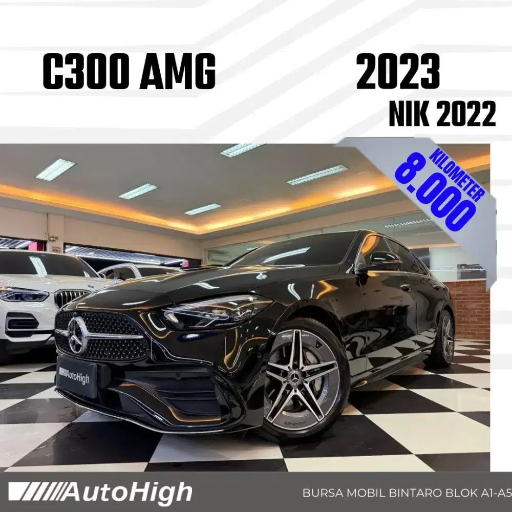DP10% [Km8.000] C300 AMG 2022 Black Reg 2024 #AUTOHIGH