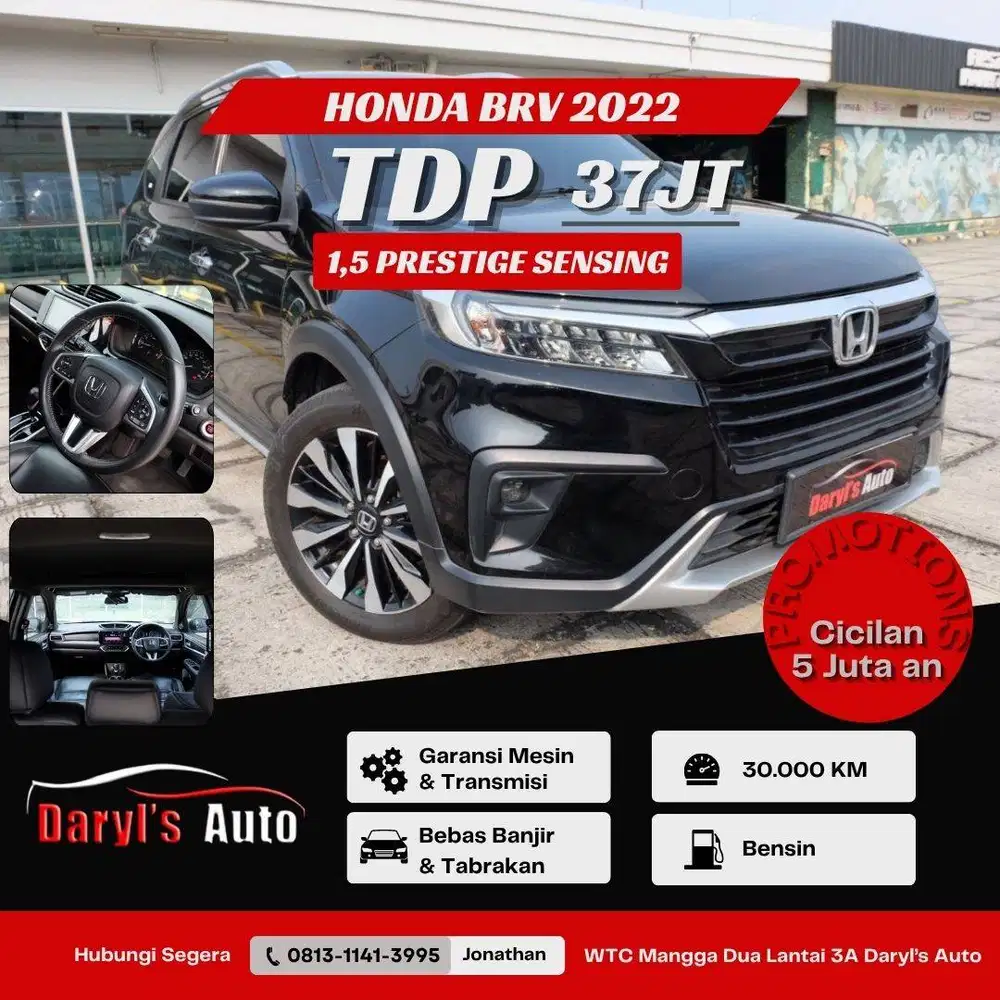 Dp 37 Juta Honda BRV Prestige Sensing 2022 1.5 CC