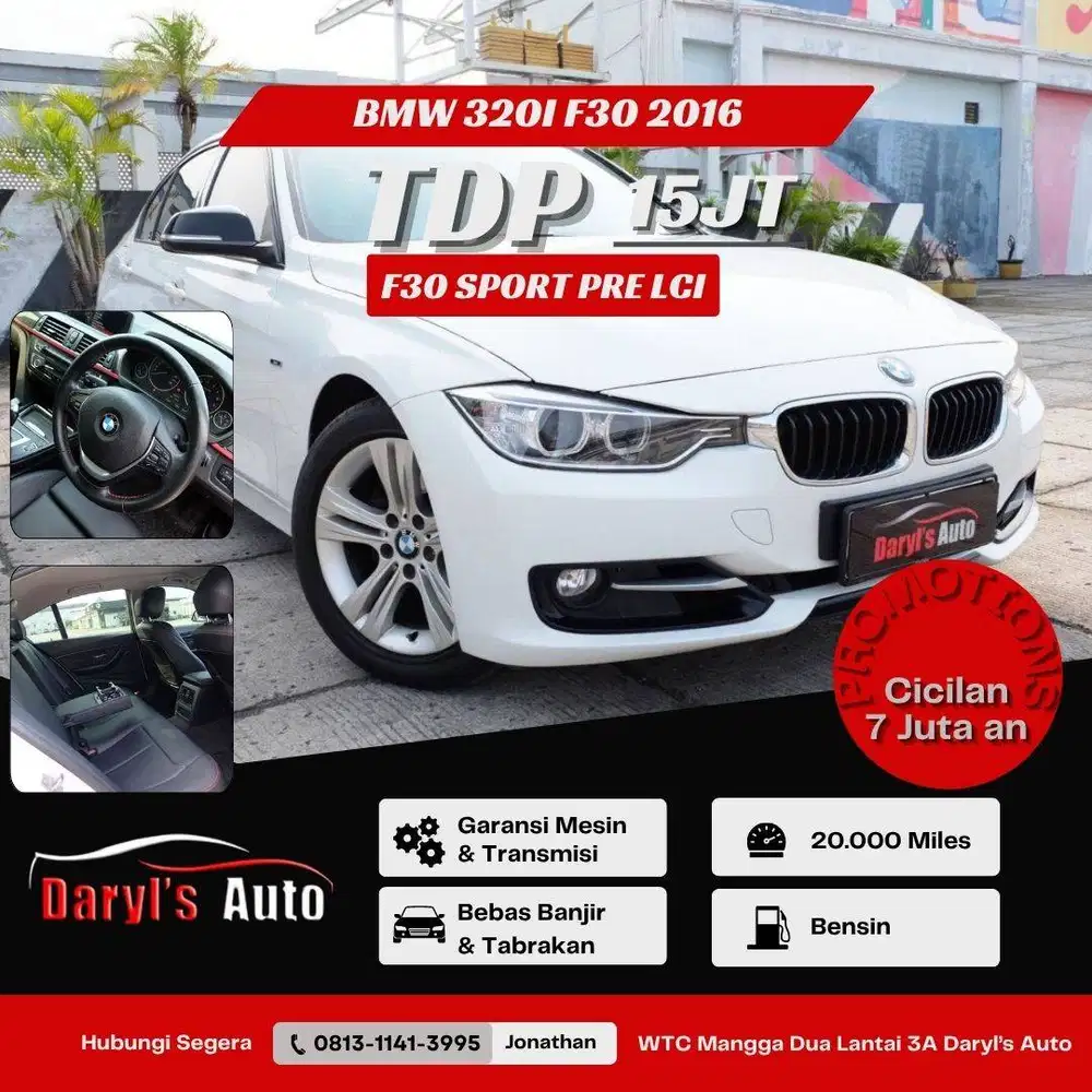 [LOW KM] Dp 15 Juta BMW 320i Sport F30 LCI 2016