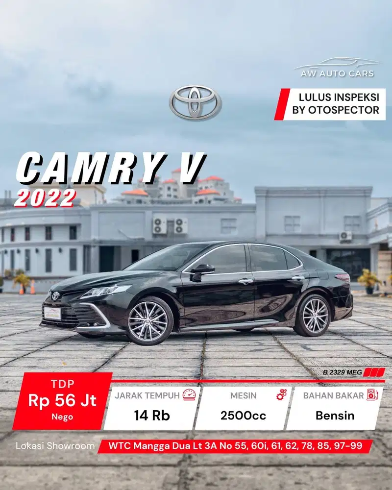 [KM 14 RB] Toyota Camry 2.5 V 2022 low km