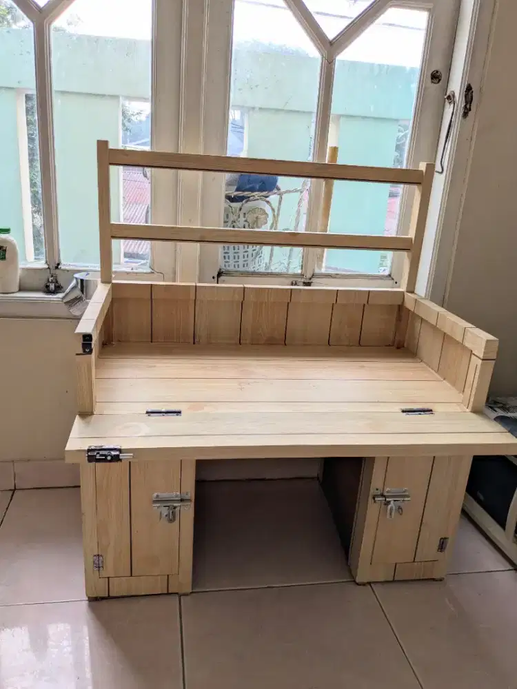 Gerobak motor kayu jati