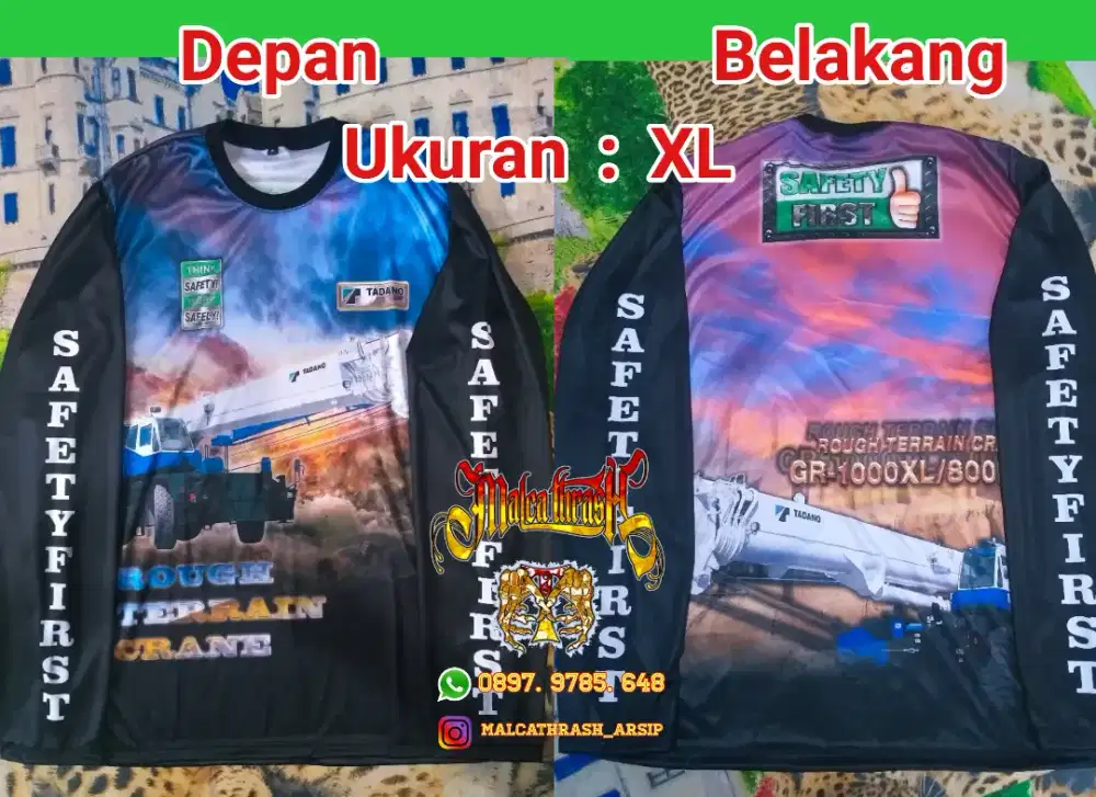 Kaos Lengan Panjang Printing Crane 3