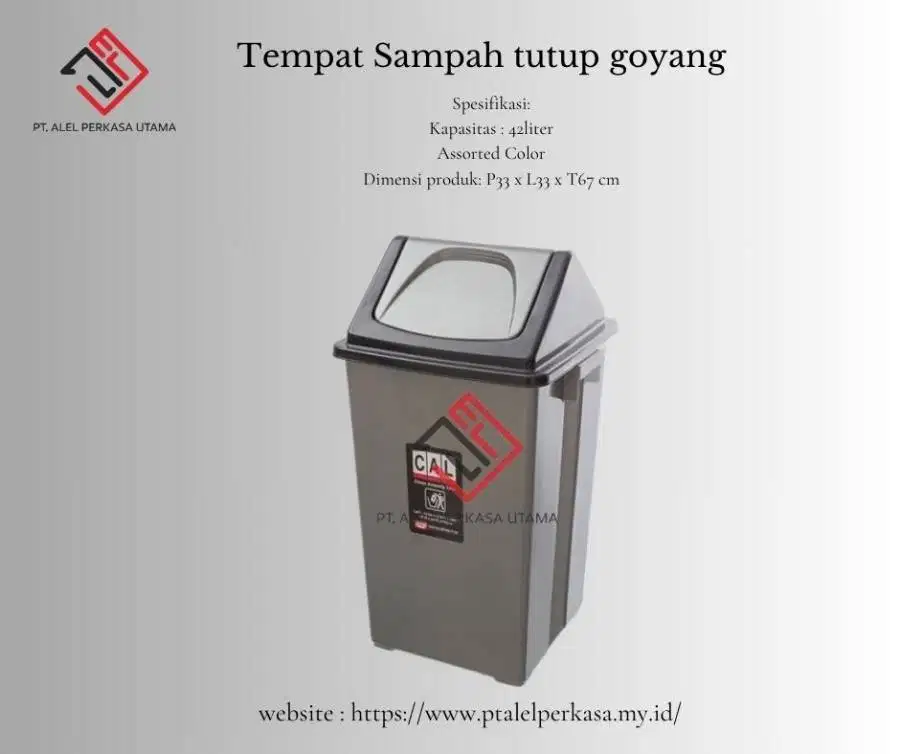 Tempat Sampah Tutup Goyang Kapasitas 42 Liter