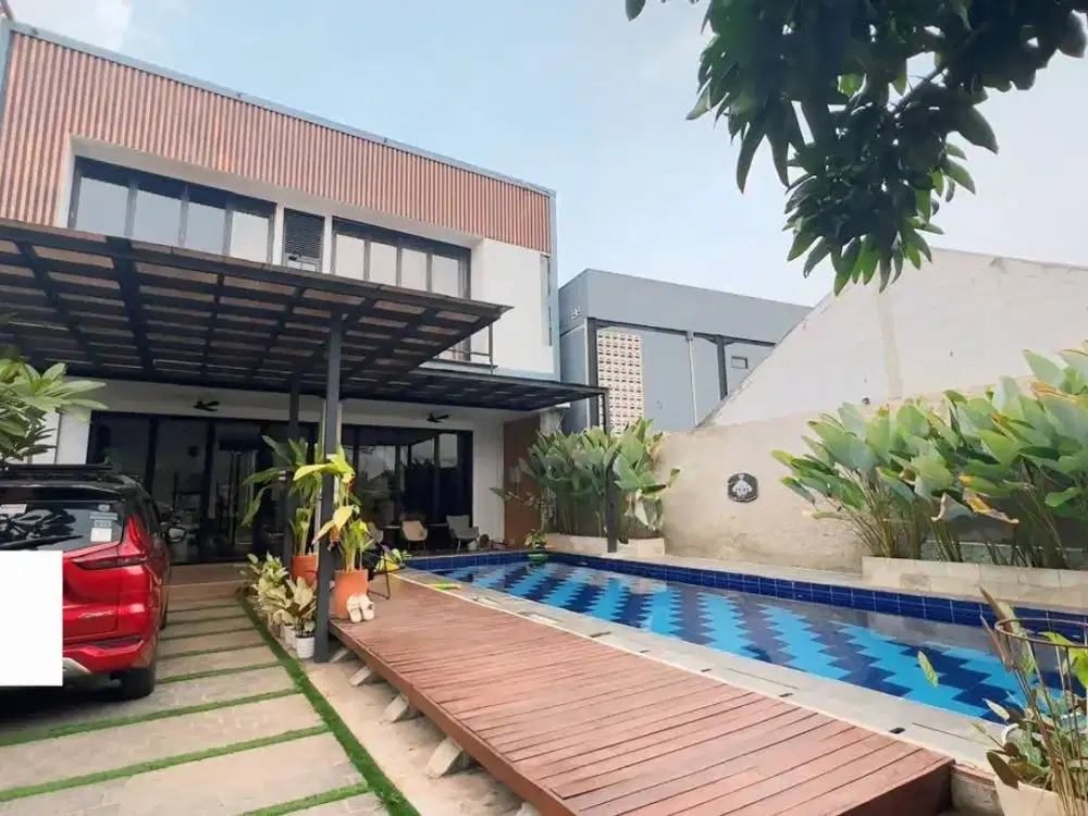Rumah Luas Nyaman Minimalis Di Karawang Timur Full Furnished Ada Swimming Pool Private
