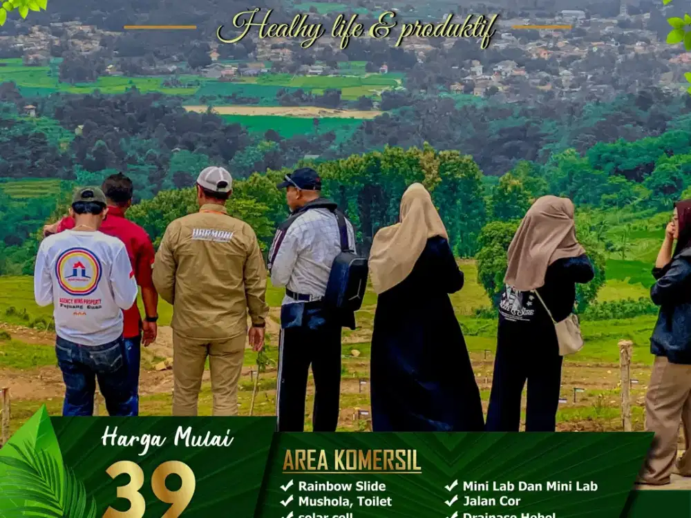 Tanah Kavling Wisata HEALTHY LIFE PRODUKTIF Bogor Dekat Jakarta