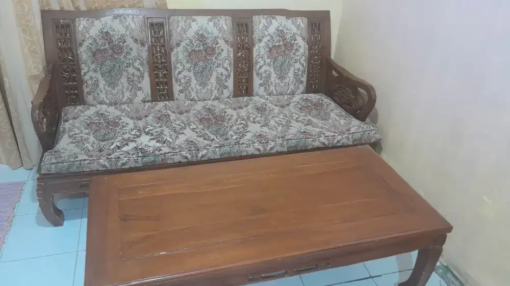 1 set sopa dan mejaa kayy