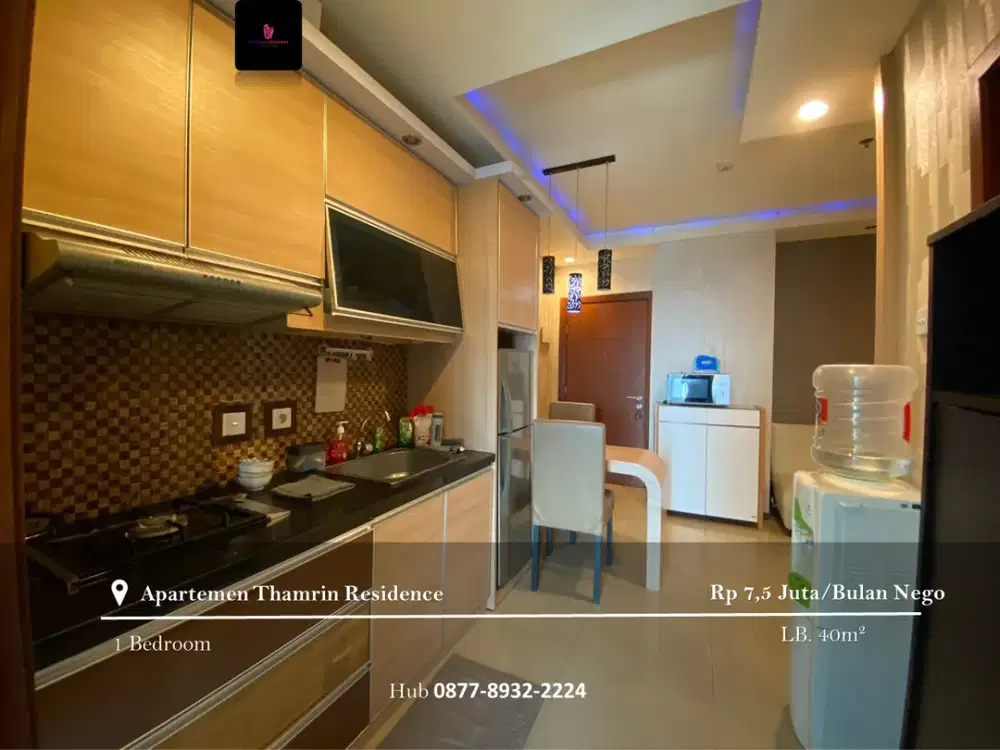 Disewakan Apartement Thamrin Residence Mid Floor 1BR Fully Furnished