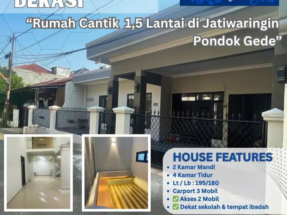 Rumah Cantik 1,5 Lantai di Jatiwaringin Pondok Gede S714