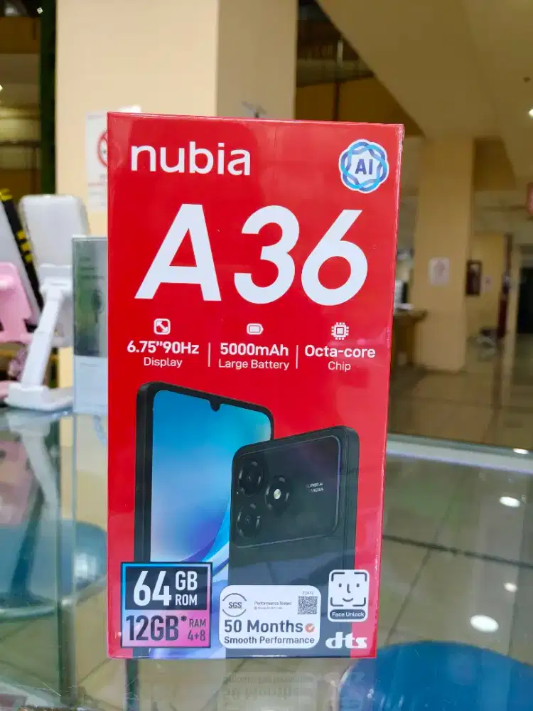 nubia A36 Titanium Gold 4/64 garansi resmi 1 tahun