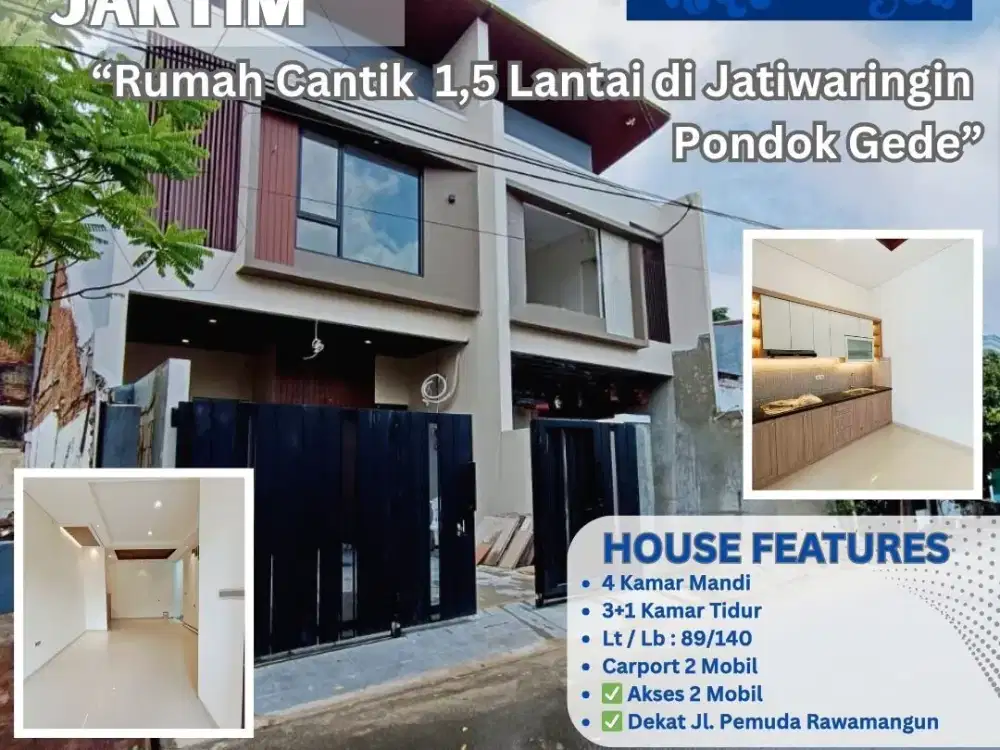 For Sale! Rumah Baru Modern 2 Lantai Lokasi Premium Rawamangun S305D