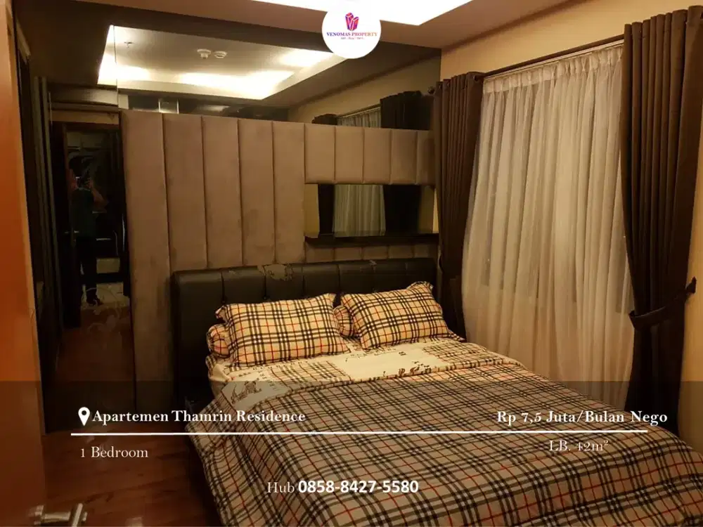 Disewakan Apartement Thamrin Residence Type L 1BR Full Furnished