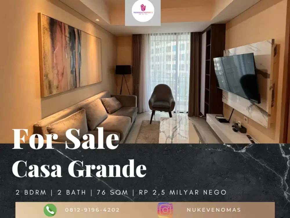 Dijual Apartement Casa Grande 2BR Full Furnished Tower Angelo