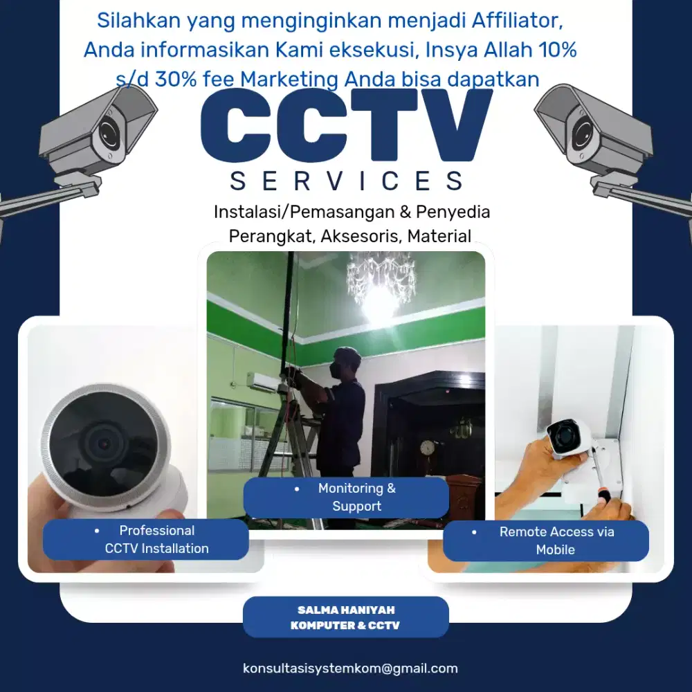 Jasa Instalasi, Pemasangan, Setting Kamera CCTV
