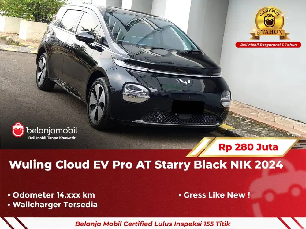 [ GARANSI 5TH ] Wuling Cloud EV Pro AT Starry Black 2024/2025