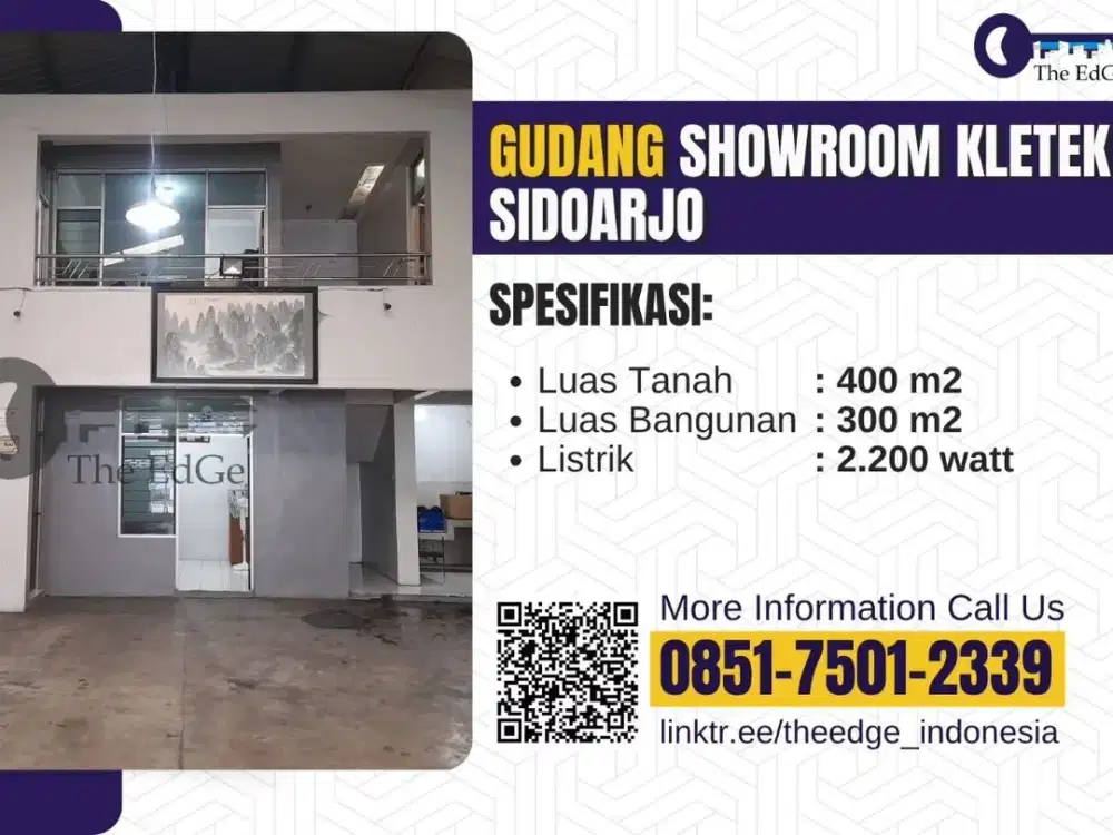 Sewa Gudang Showroom Kletek Taman Sidoarjo Siap Pakai - The Edge