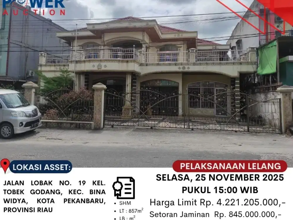 DIJUAL TANAH DAN BANGUNAN MELALUI LELANG‼