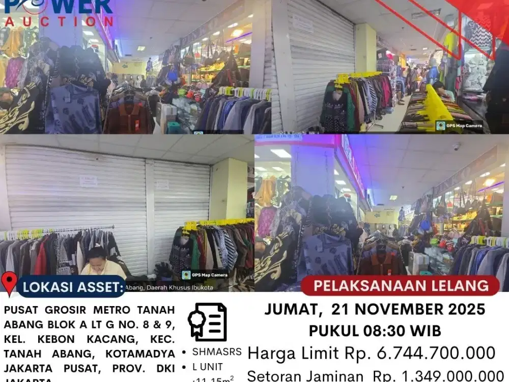 DIJUAL KIOS MELALUI LELANG‼