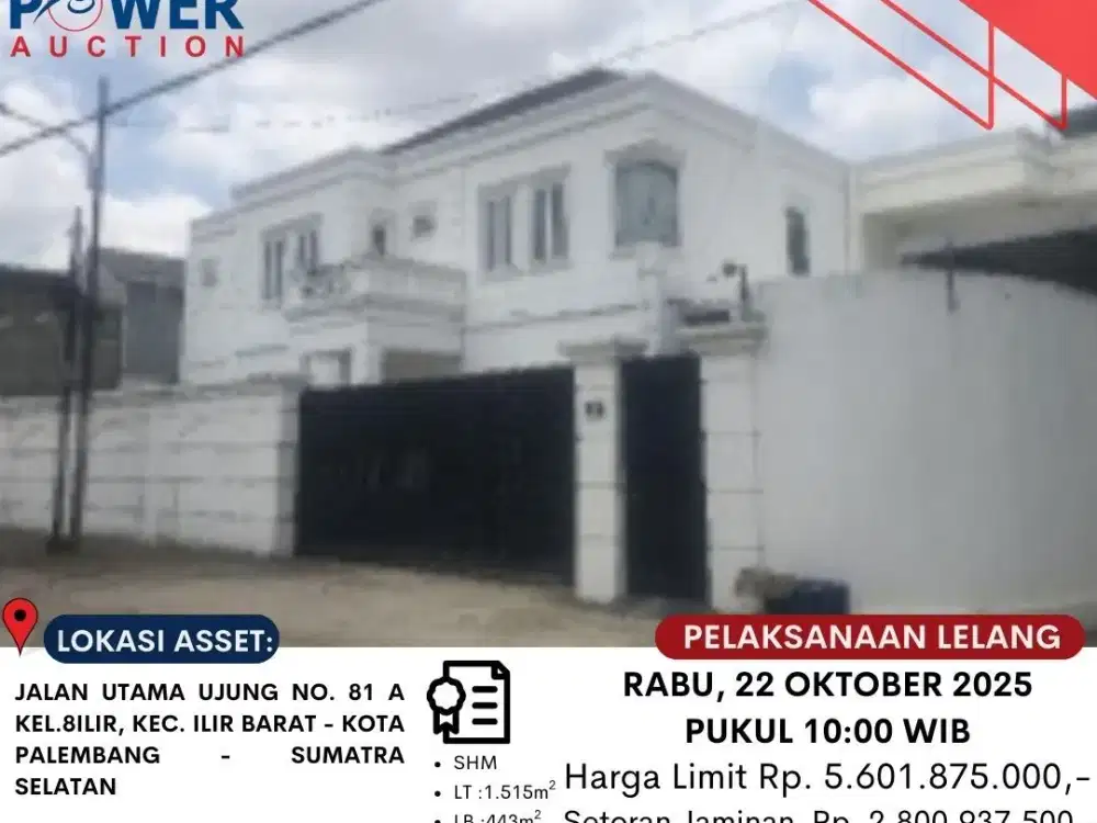 DIJUAL RUMAH MELALUI LELANG ‼