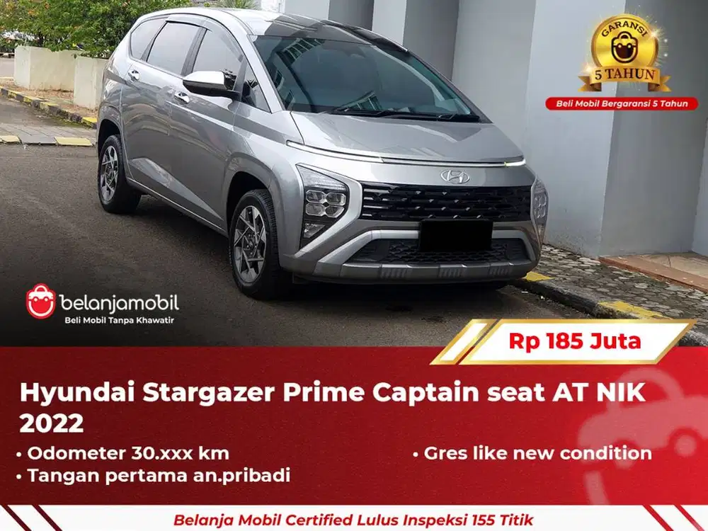 [ GARANSI 5TH ] Hyundai Stargazer Prime Captain Seat AT 2022/2023