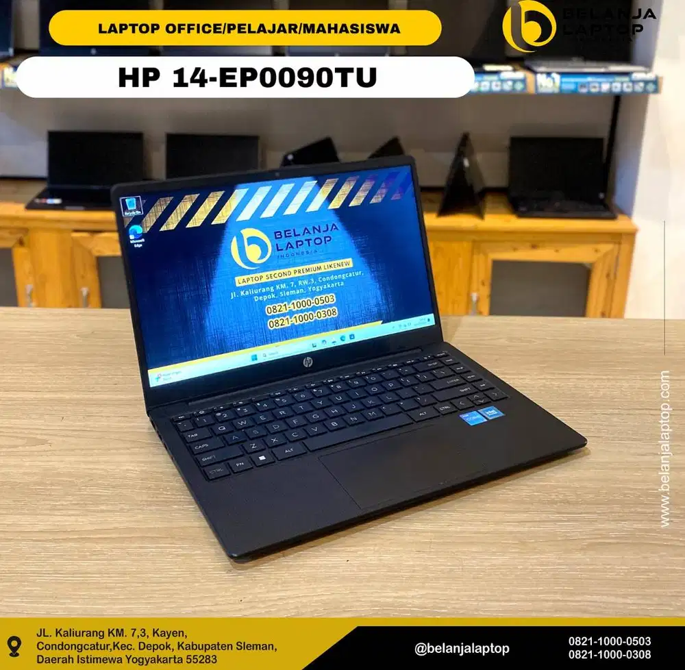 HP 14-ep0090TU 14 FHD/i3-N305/8GB/512GB/GARANSI RESMI ON!!