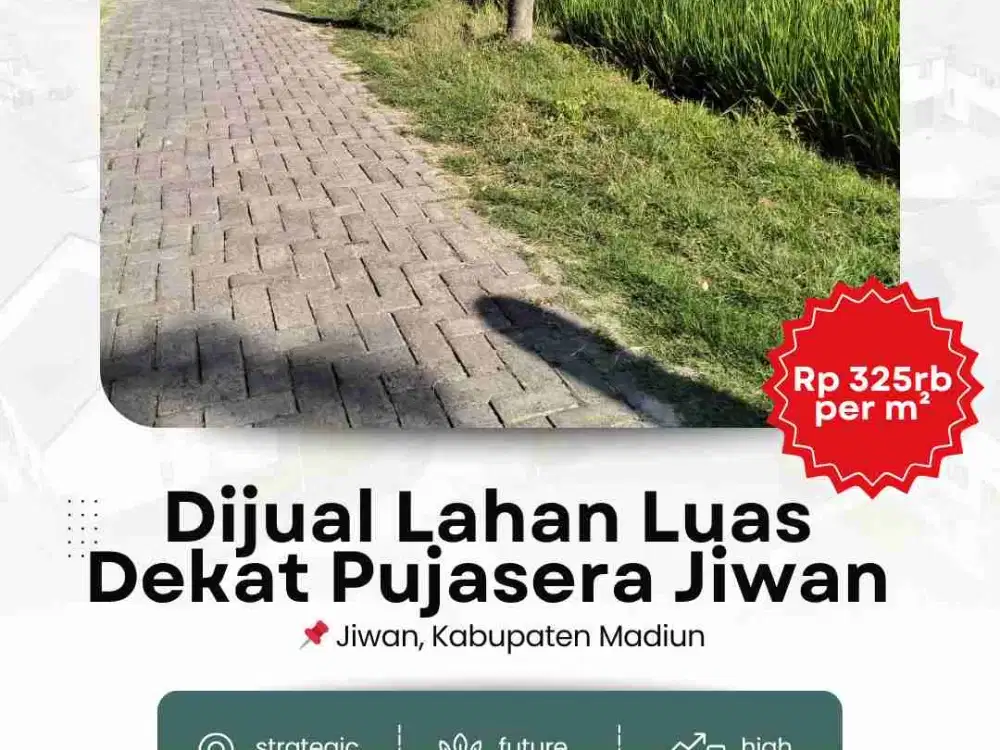 Dijual Lahan Luas Dekat Pujasera Jiwan
