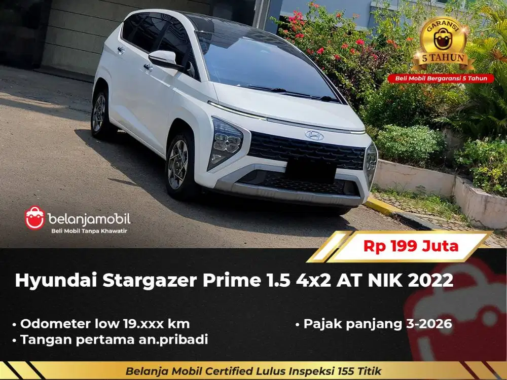 [ GARANSI 5TH ] Hyundai Stargazer Prime 1.5 4x2 AT 2022/2023