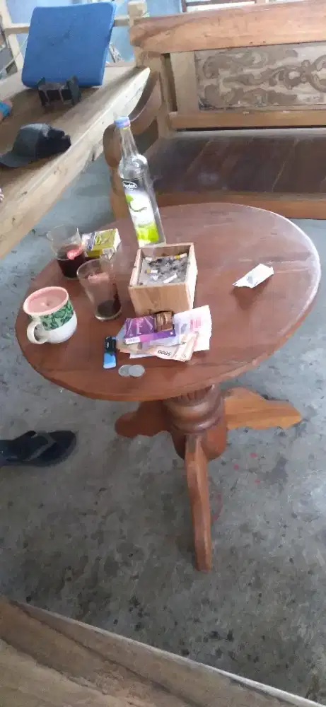 DIJUAL MEJA BUNDAR JATI