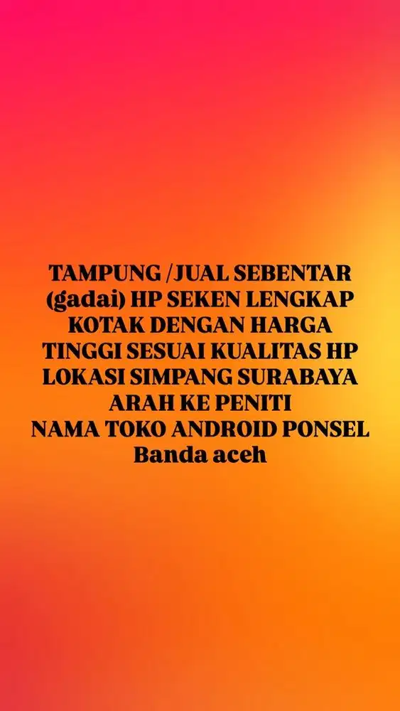 TAMPUNG HP SEKEN DENGAN HARGA TINGGI