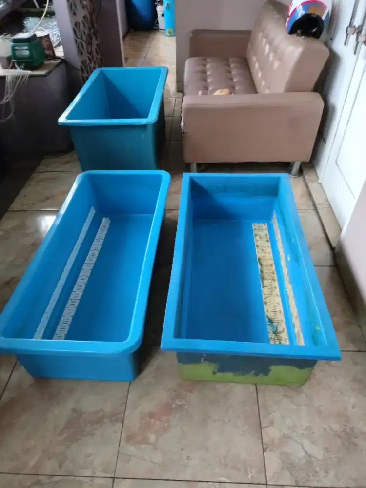 Bak fiber biru masih bagu